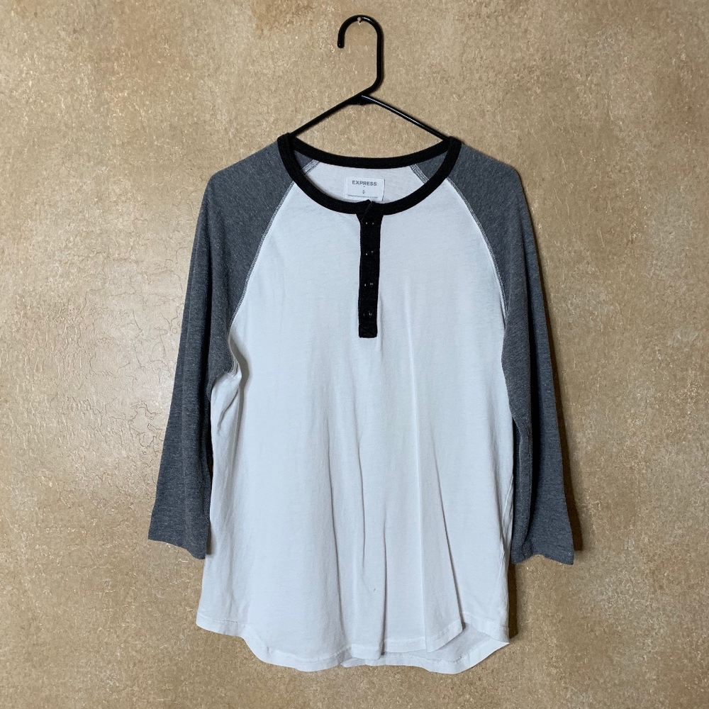 Express | Men's Baseball Button Up Tee size M